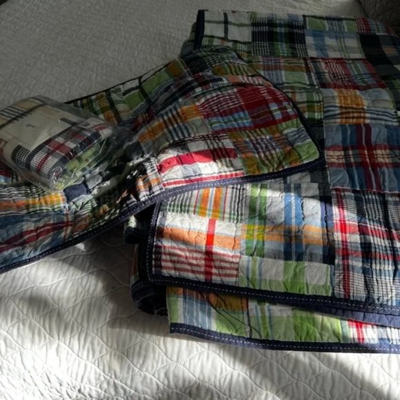 Bedding Twin Madras Quilt And Sham 1 Each Poshmark
